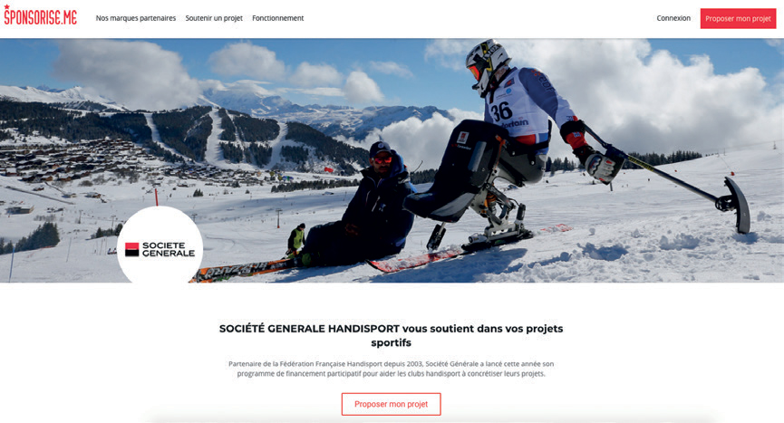 SOCIÉTÉ GÉNÉRALE AIDE AU FINANCEMENT DE PROJETS HANDISPORT